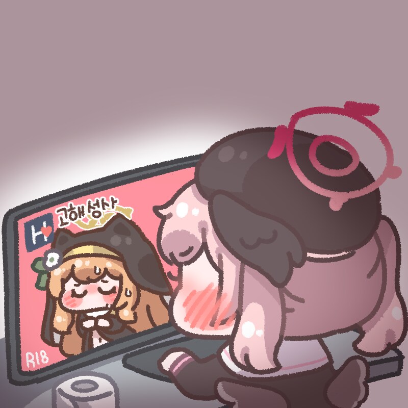 블루아카) 몰래 야한거보는 코하루 Manhwa_5.png