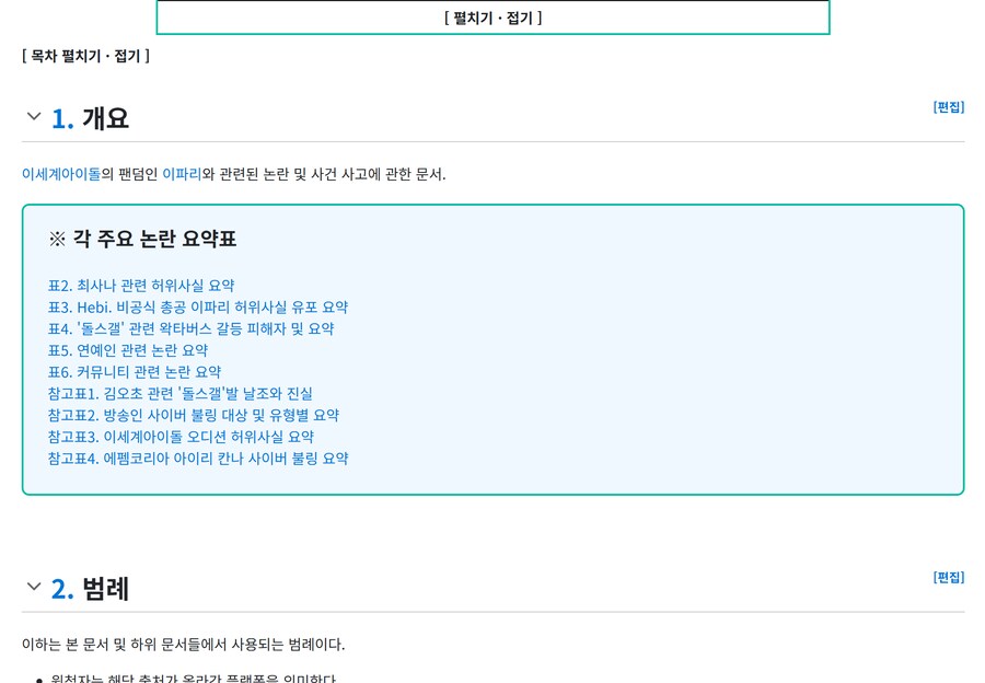 ㅇㅇㄱ) 아니 논란 문서 또 갱신된 게 뭐있을까 들어가봤더니 ㅋㅋㅋㅋㅋ_1.png