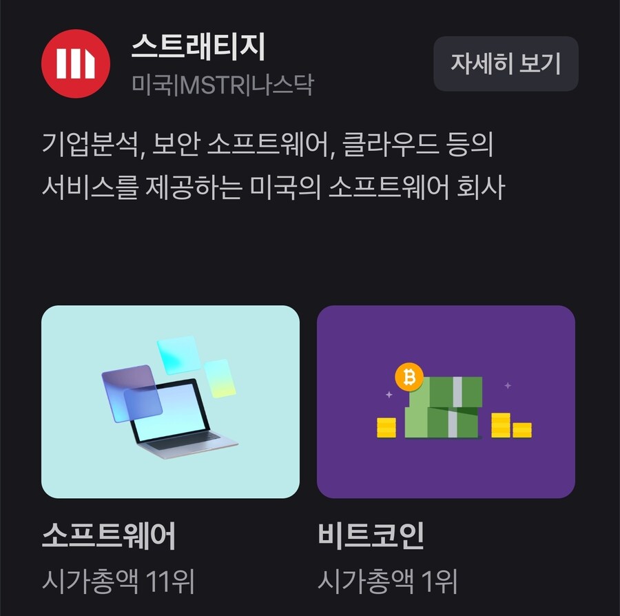 미장 스트레티지MSTR의 1년