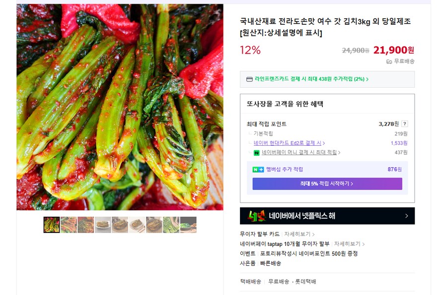 [네이버] 여수갓김치 3kg (무배/21900원)_1.png