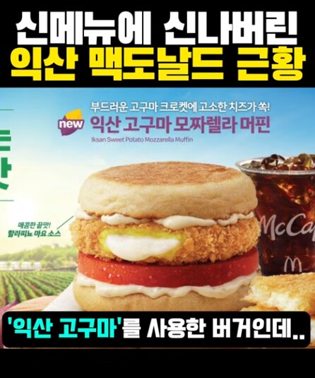 맥도날드 익산 고구마 모짜렐라 패티 먹어본 사람?_1.png