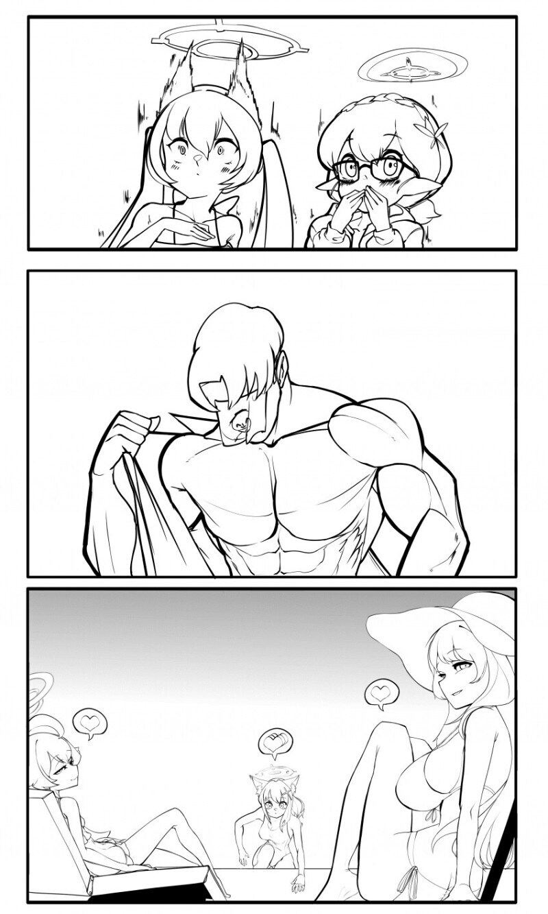 블루아카) 아비도스 학생들과 수영장가는 선생 만화.manhwa_2.jpg