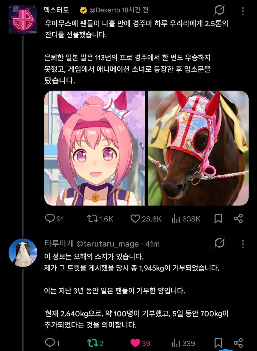 최근 미국에 우마무스메 진출후 최고의 인기를 달성중인 말_9.png