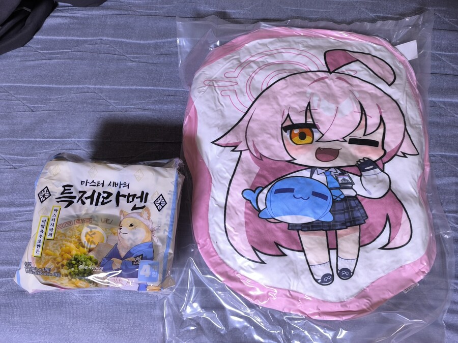 블루아카)3개월 기다린 라면+쿠션 왔다!!_1.jpg