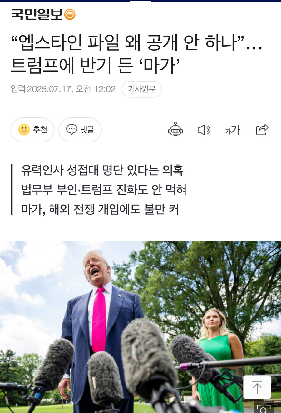 “엡스타인 파일 왜 공개 안 하나”… 트럼프에 반기 든 ‘마가’_1.jpg