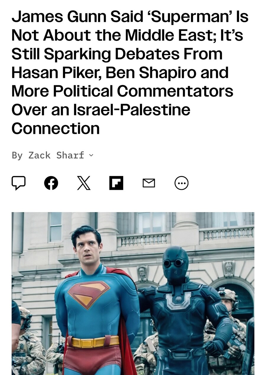 DC)제임스 건 "보라비아 장면은 이스라엘을 노린게 아니다"_1.jpg