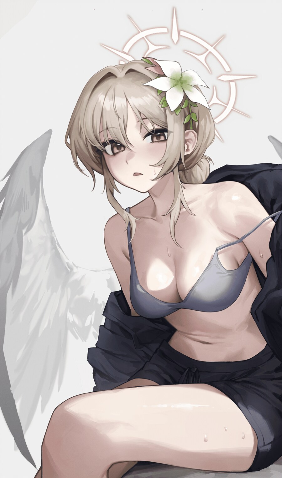 [블루아카,짧소설] 선생님이 아프다는 말을 듣고 급하게 나온 나기사_1.png