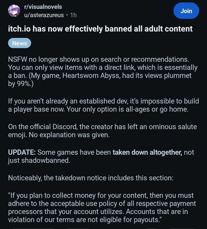 인디게임 스토어 itch.io도 카드사 검열로 성인 컨텐츠 전부 삭제_4.jpg