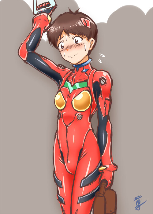 에바) 사복을 누가 훔쳐가 그냥 퇴근하는 신지_1.jpg