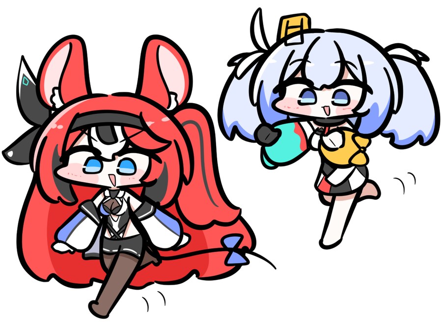 버튜버) 미루 이모와 하코스 벨즈가 서로 코스프레한 짤!_1.png