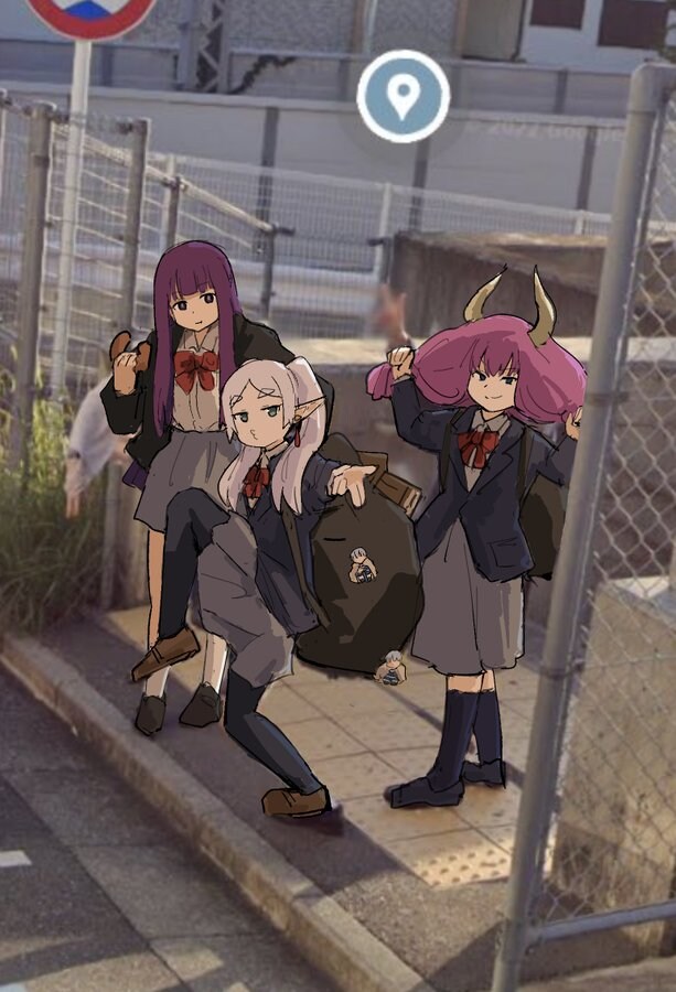 스트리뷰에 포즈 취하는 여고생_11.jpg