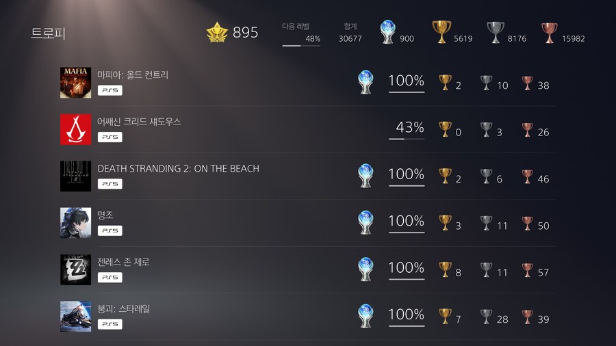 플래티넘 트로피 획득하였습니다_1.jpg