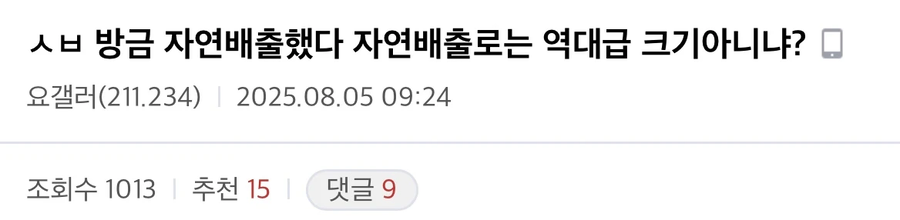 역대급 크기의 결석을 자연배출한 디시인_1.webp