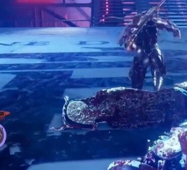 닌가4 시연영상 캡쳐 적 보스 절단된 단면 (약혐)_2.jpg