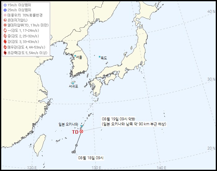 9년 만의 ‘태풍 없는 여름’ 눈앞…제주 향하던 열대저압부 소멸_1.png