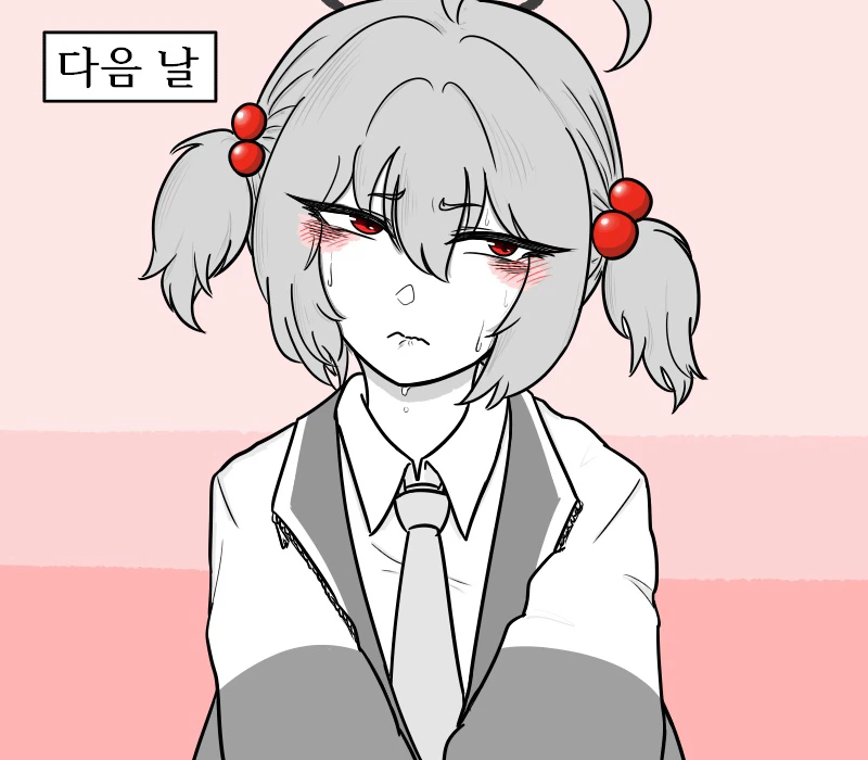 선생을 위해 트윈테일 해주는 네루.manhwa_3.webp