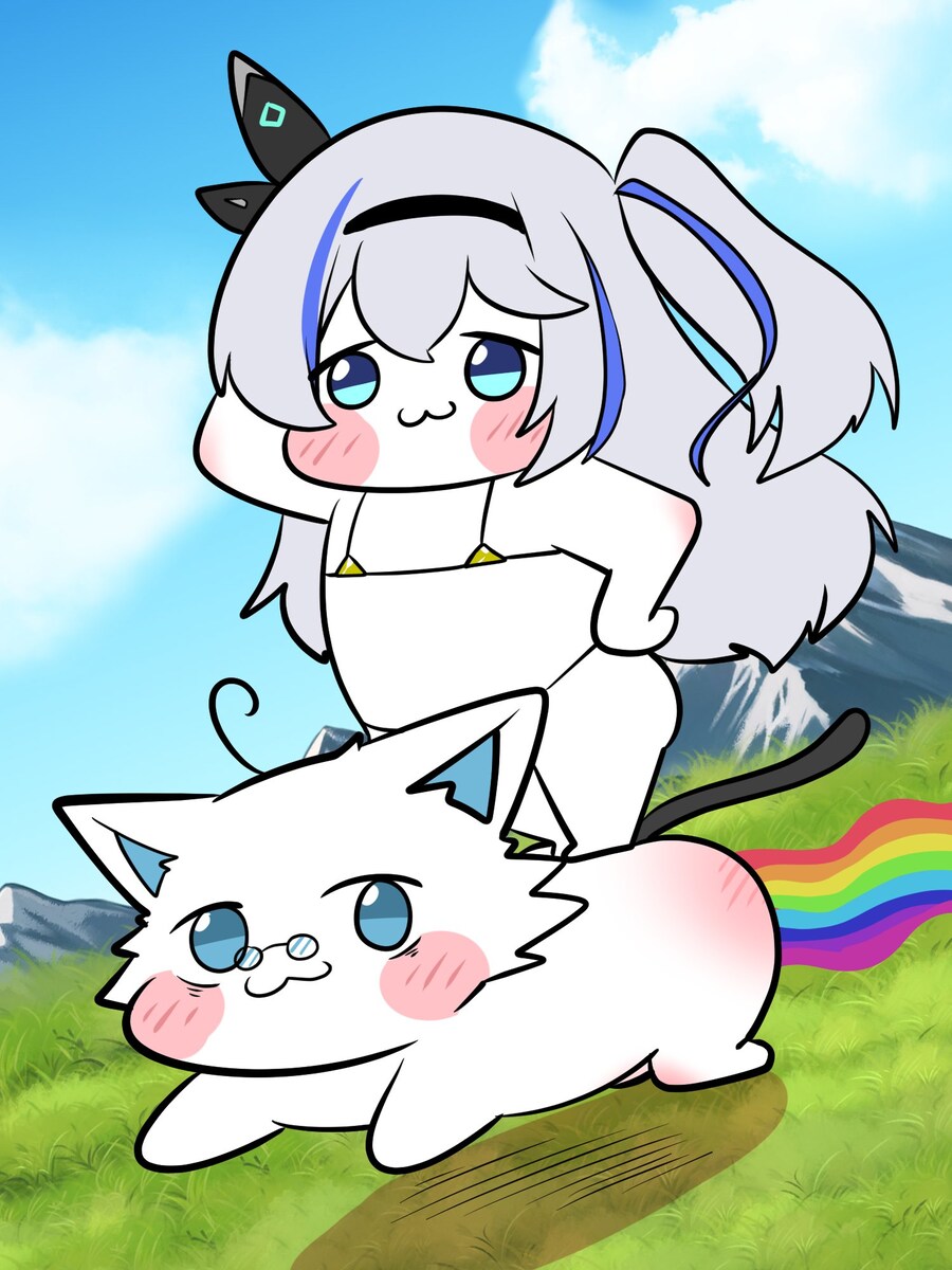 비키니 미루 이모가 고양이 타고 달리는 짤!_1.jpg