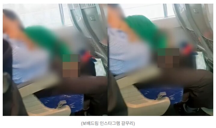 "못 볼 걸 봤다"…무궁화호서 '고수위' 애정 행각, 나이 든 커플 '눈살'_1.png