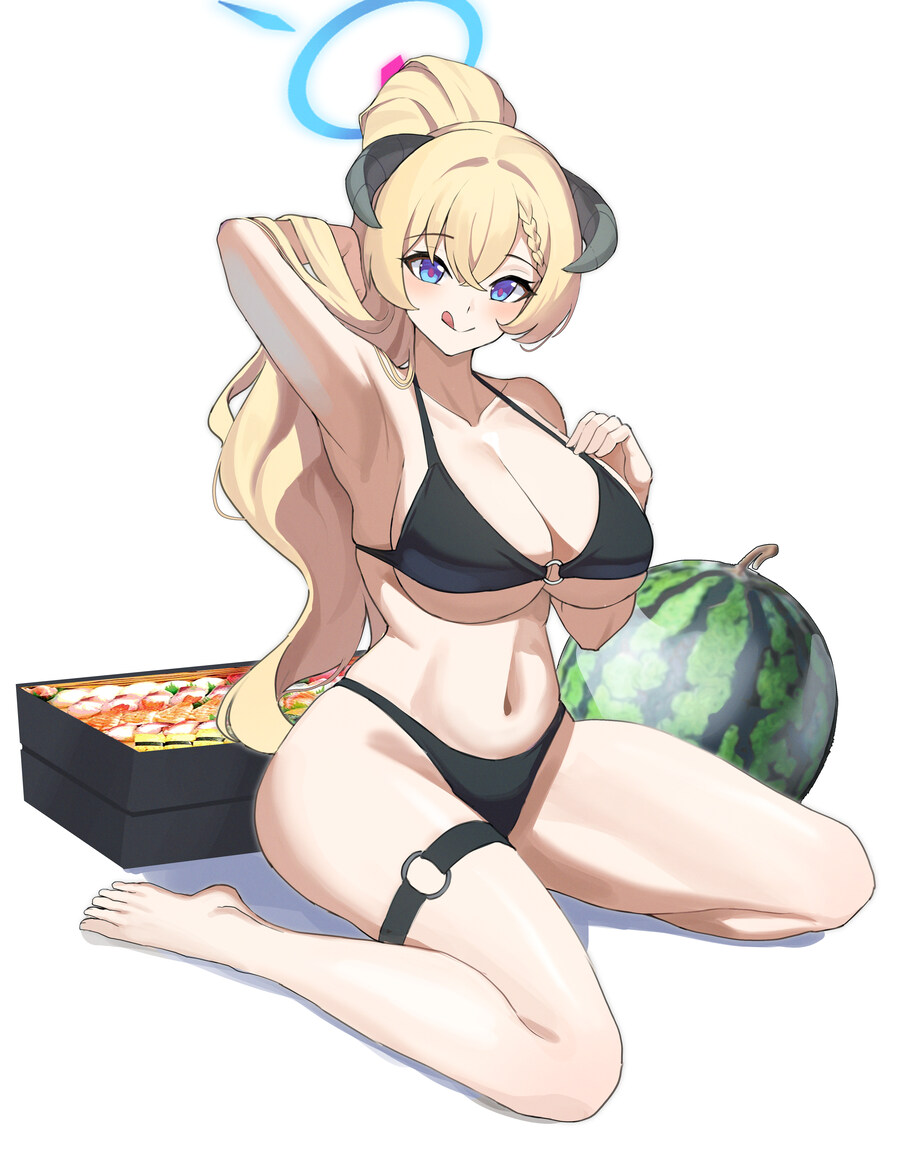 블루아카) 수영복 아카리 그려봤어요!!!_1.jpg