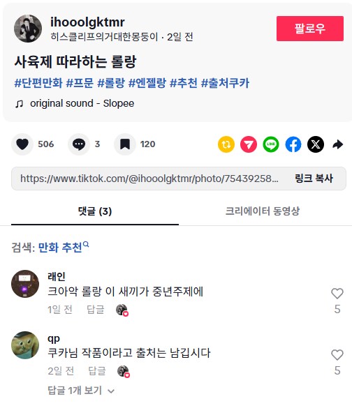 내 만화를 불펌한 틱톡러가 날 차단한 건에 대하여_3.png