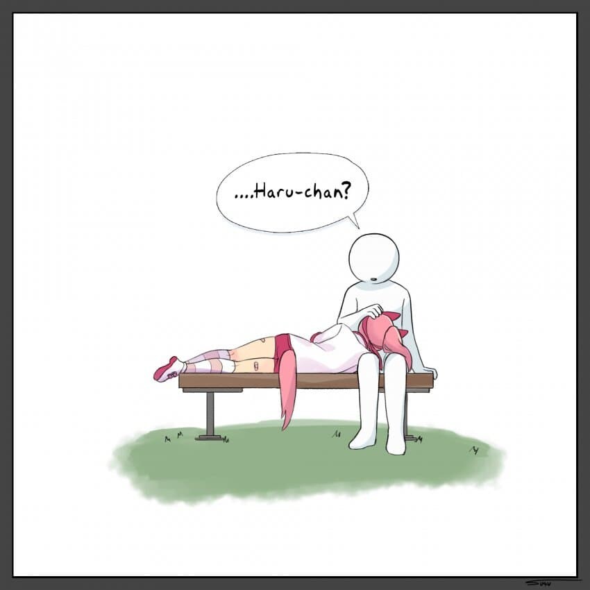 [말딸] 트레이너의 무릎에서 잠드는 우라라_4.jpg