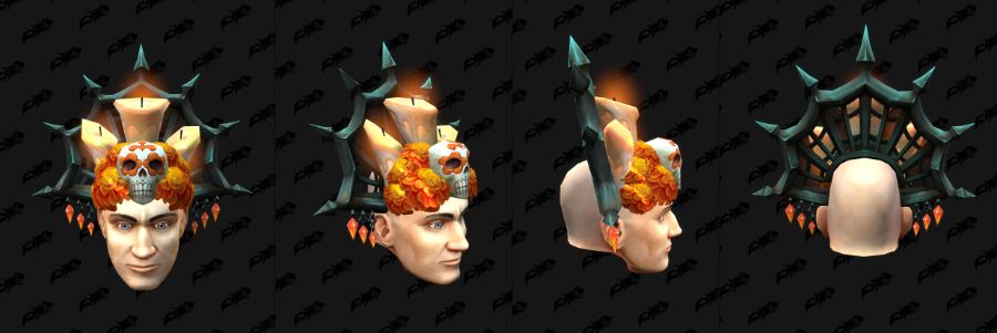 와우 11.2.5 신규 망자의 날 변신 - 꽃 왕관, 해골 헬멧_3.jpg