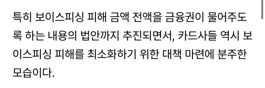 '보이스피싱도 전액 보상' 당국 움직임에···카드사, 시스템 고도화 '총력'
