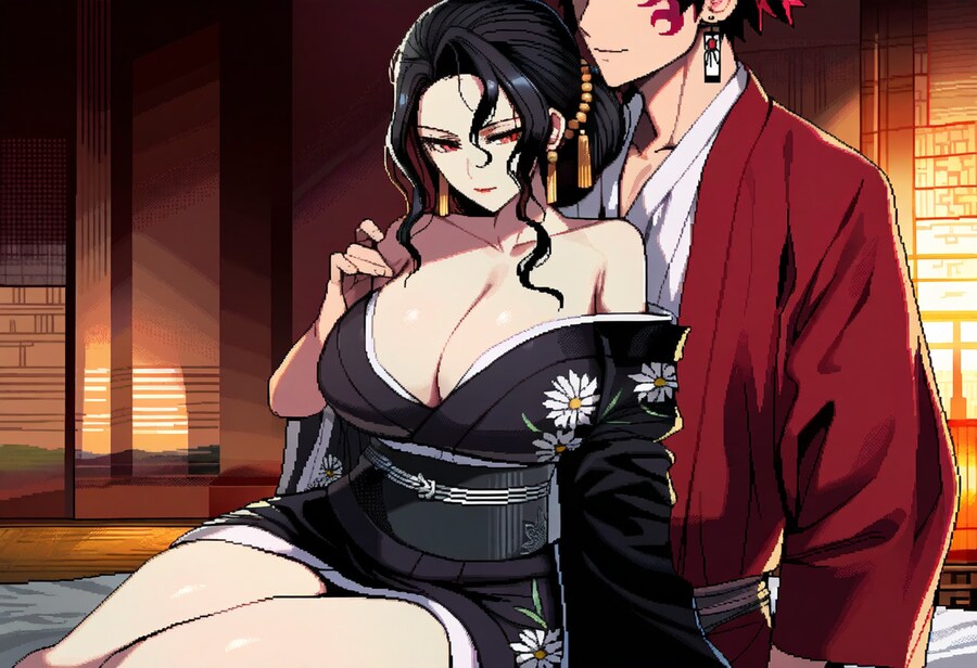 AI) 요리이치와 결혼한 귀멸의 칼날 보스 TS 무잔_1.png