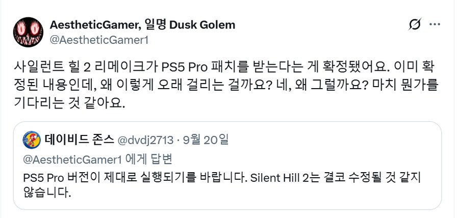 사일런트힐2 추가 PRO 패치 작업이 오래걸리는 것은..._1.png