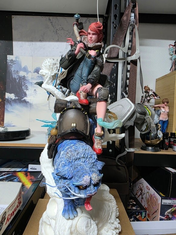 백귀야행 괴이 레진피규어 작업중 입니다_2.jpg