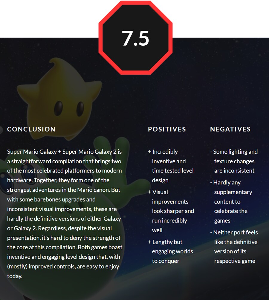 슈퍼 마리오 갤럭시 1+2 VGC, 닌텐도 라이프, 프레스 스타트, XGN 리뷰_3.png
