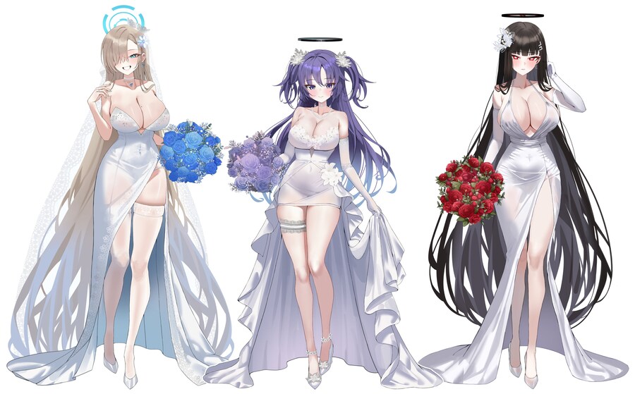 (블루아카) 웨딩드레스 입은 학생들_7.jpg