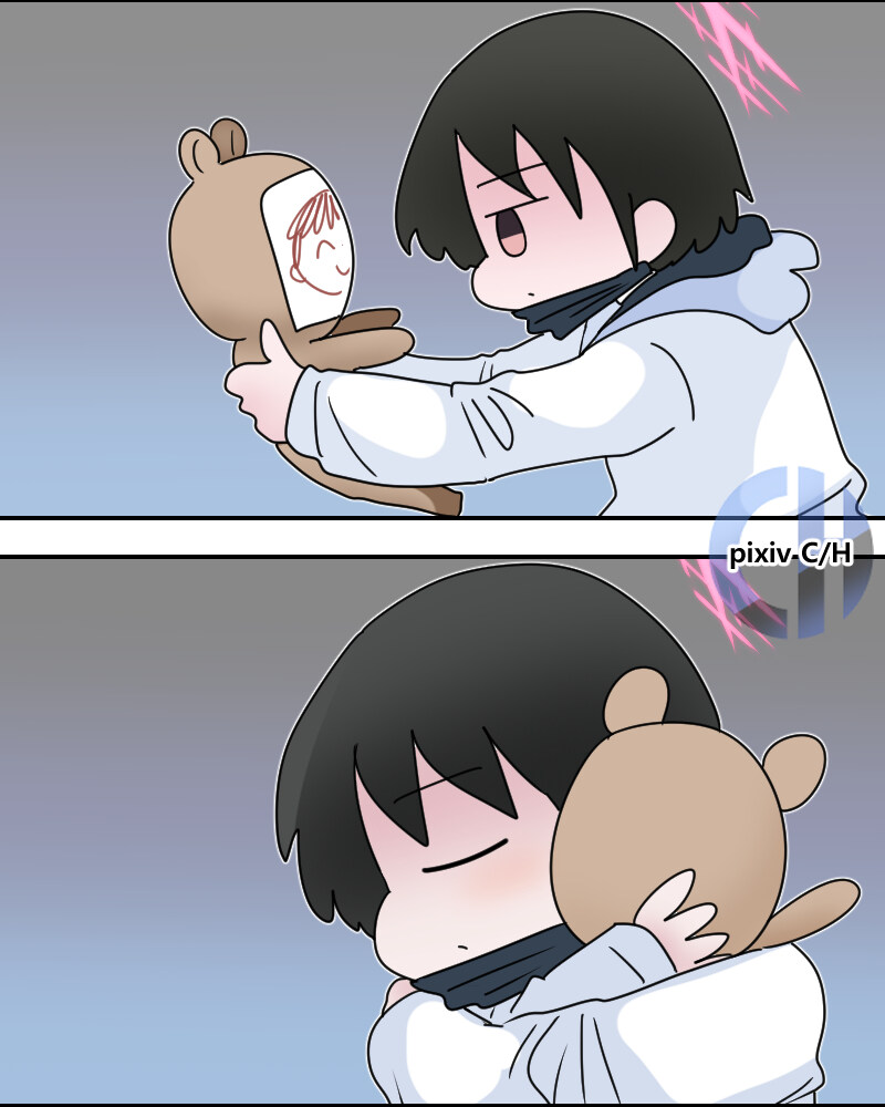 선생님에게 곰돌이 인형을 받은 미사키.manhwa_8.jpg