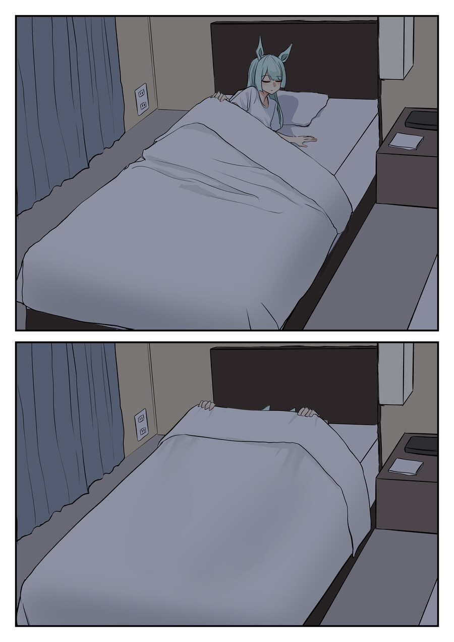 [말딸] 호텔 침대에서 잘려는 마치_1.jpg