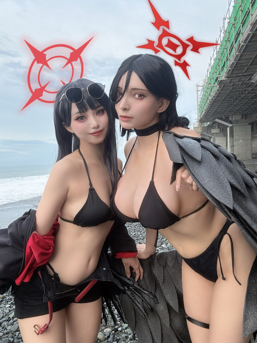 블루아카 하스미 이치카 수영복 코스프레_1.jpg