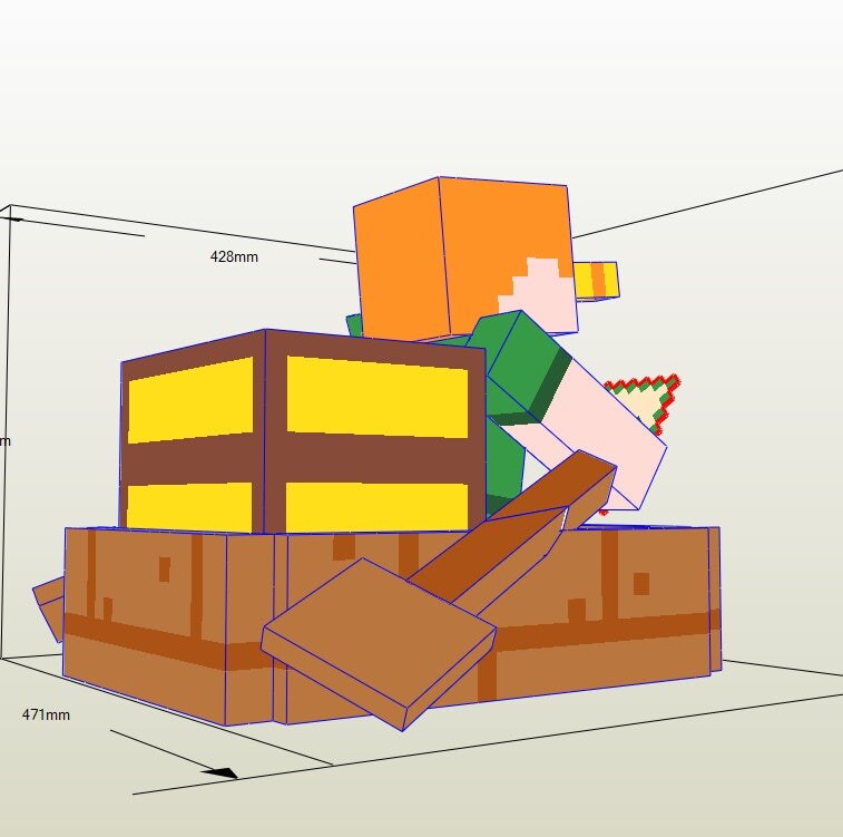 마인크래프트 항해하는 알렉스 종이모형 minecraft papercraft_5.jpg