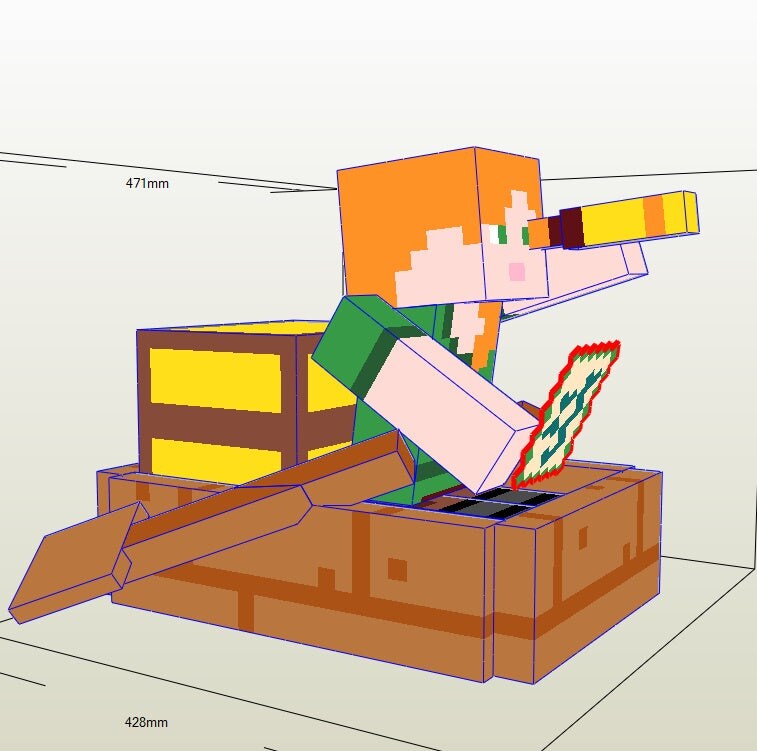 마인크래프트 항해하는 알렉스 종이모형 minecraft papercraft_6.jpg