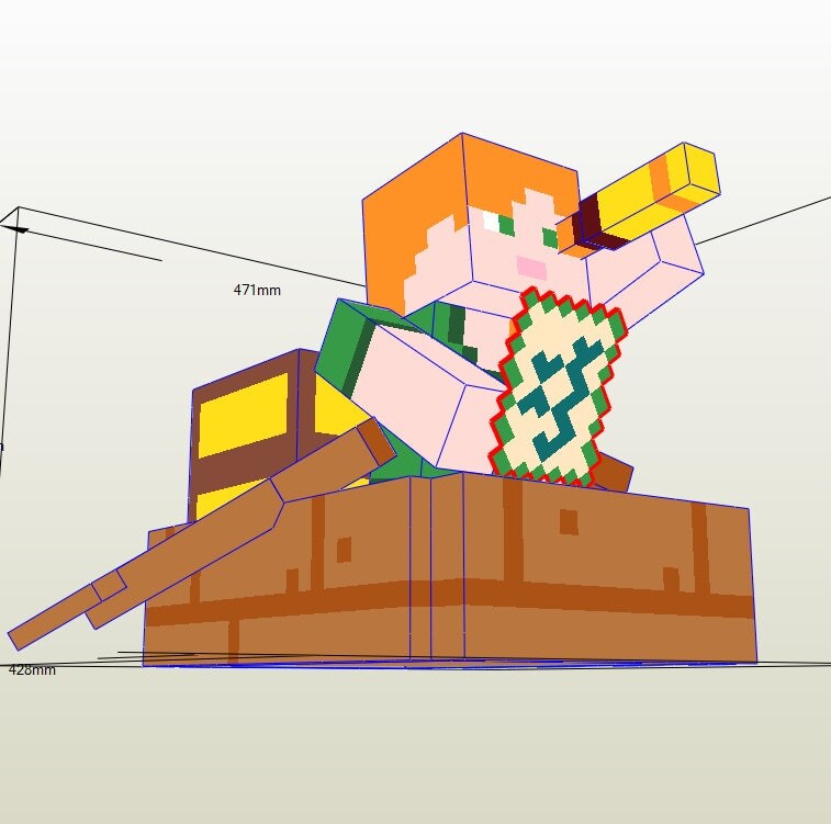 마인크래프트 항해하는 알렉스 종이모형 minecraft papercraft_7.jpg
