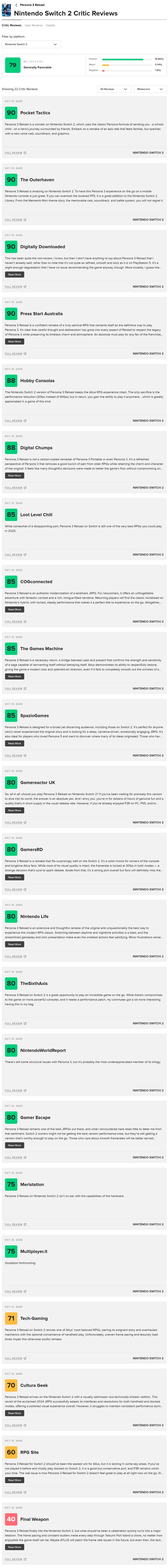 NS2 페르소나 3 리로드 메타크리틱 등재_1.png