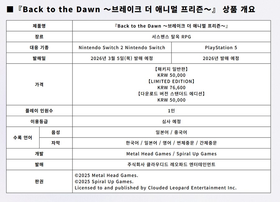 백 투 더 던 ～브레이크 더 애니멀 프리즌～ 한국어판 발매일 안내 트레일러_2.png