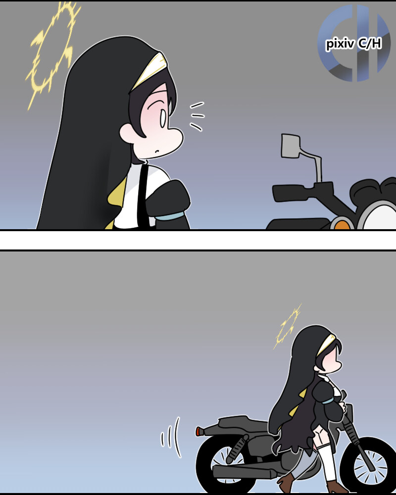 마리에게 오토바이를 빼앗긴 헬멧단.manhwa_8.jpg