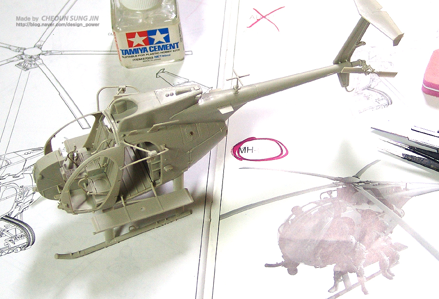 MH-6J Little Bird 프라모델 제작의뢰 완성_4.jpg