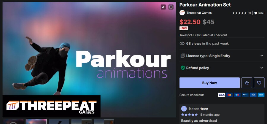 [에셋스토어] (무료) Parkour Animation Set_1.png