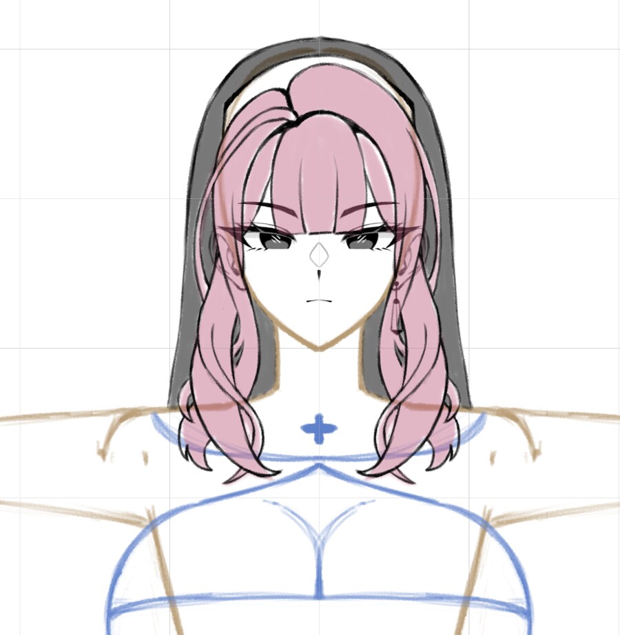 게임 제작 근황 - 주인공 얼굴 그려봄_1.png