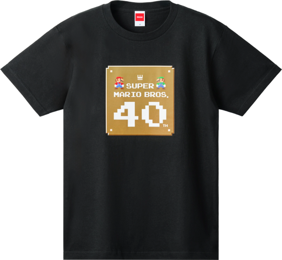 닌텐도, 슈퍼 마리오 브라더스 40주년 기념 특별 디자인 T셔츠 발매_3.webp