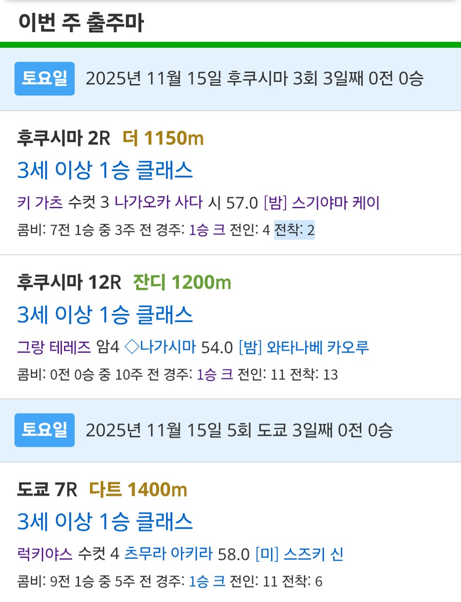 경마,말딸)출주 리스트 중 1착 가능성 있는 애 모계는 화석혈통+라스트 크롭..._1.png