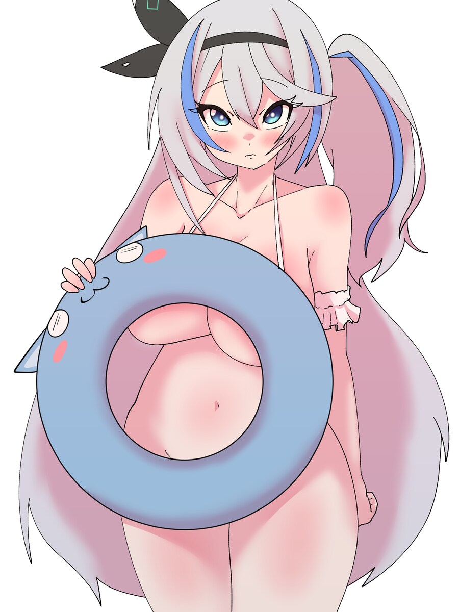 버튜버) 미루 이모가 수영복 입고 튜브 든 짤!!_1.png