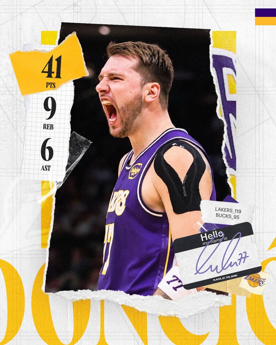 ‘돈치치·리브스·에이튼 맹활약’ LAL, 아데토쿤보 분전한 밀워키 꺾고 다시_1.jpg