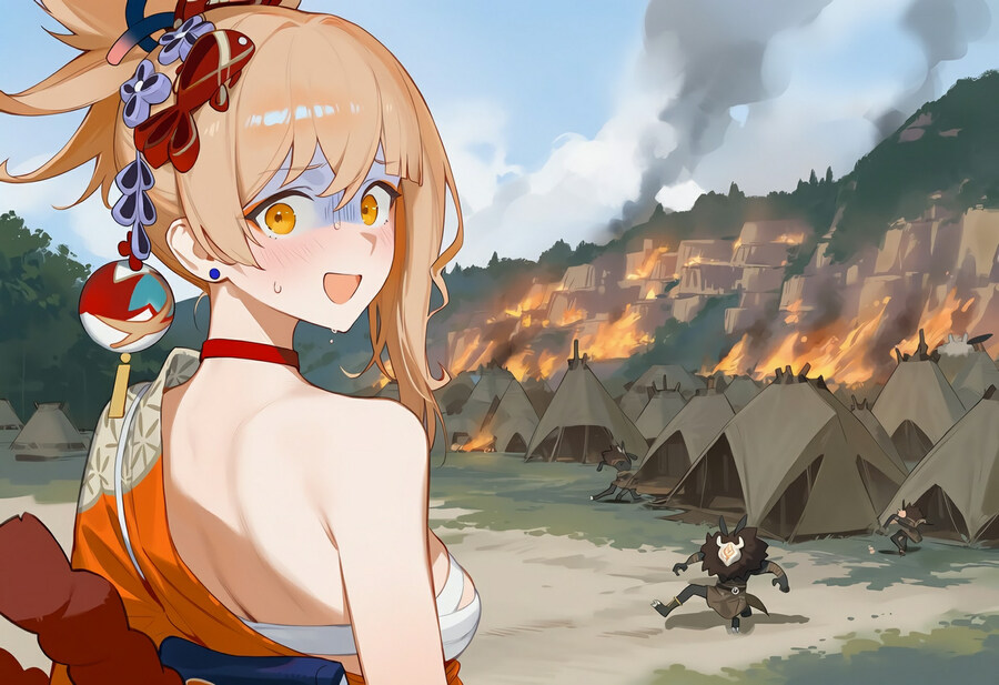 [원신] 신품 폭죽을 터트리는 요이미야_4.jpg