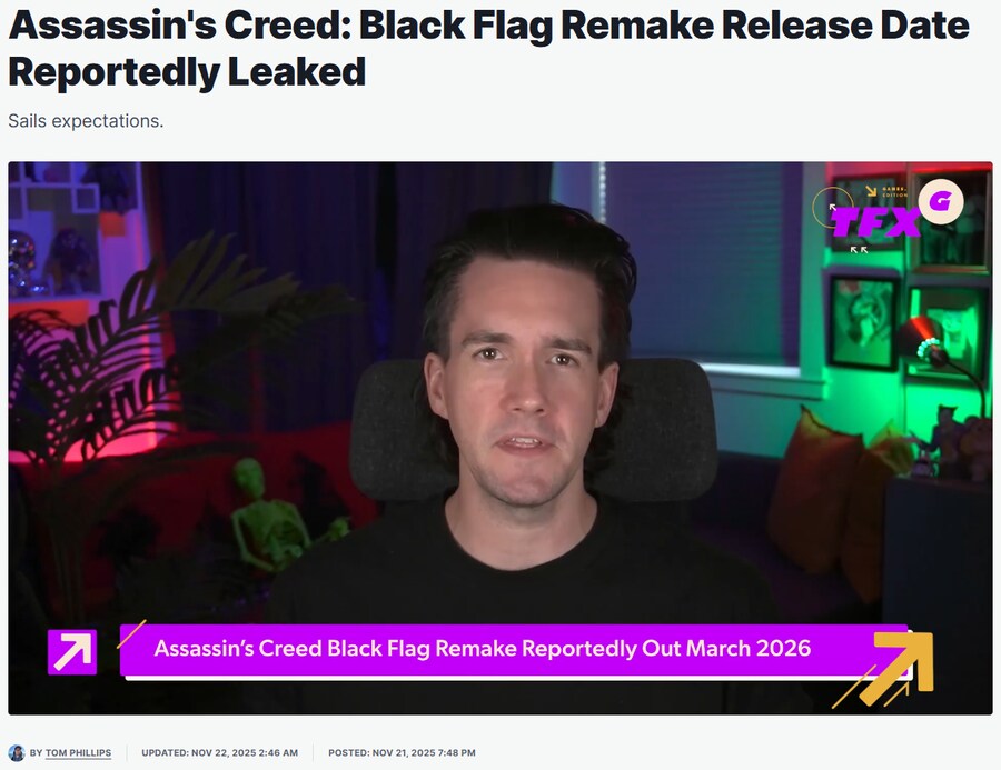 루머) 어크 블랙플래그 리메이크가 26년 3월에 나온다.news_1.png